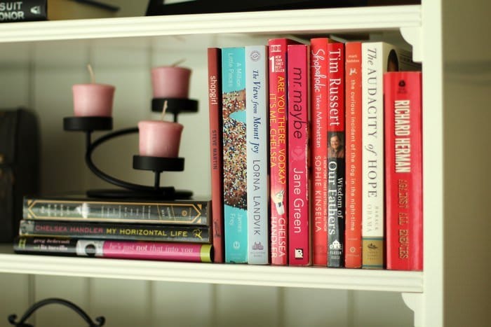Decorating Living Room Shelves - Books And Candles