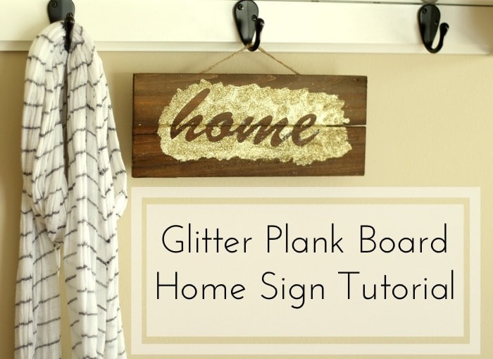 tutorial glitter plank sign