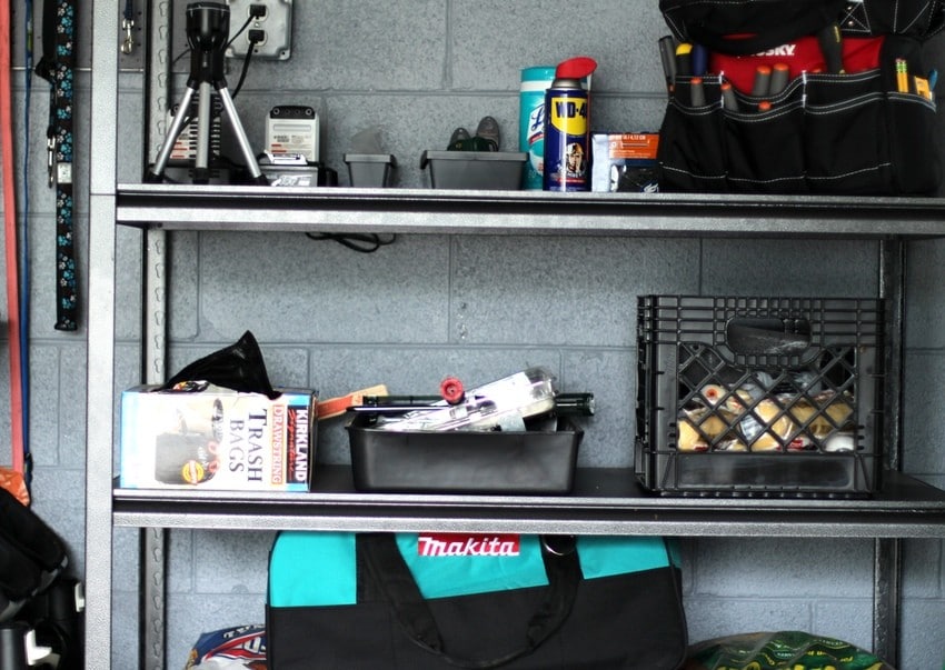 Organizing the Garage - Shelving Unit