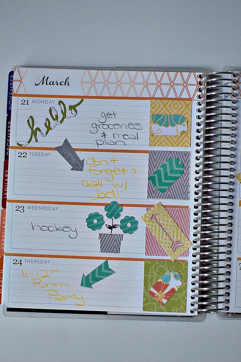 Page of a planner to show planning a week #planner