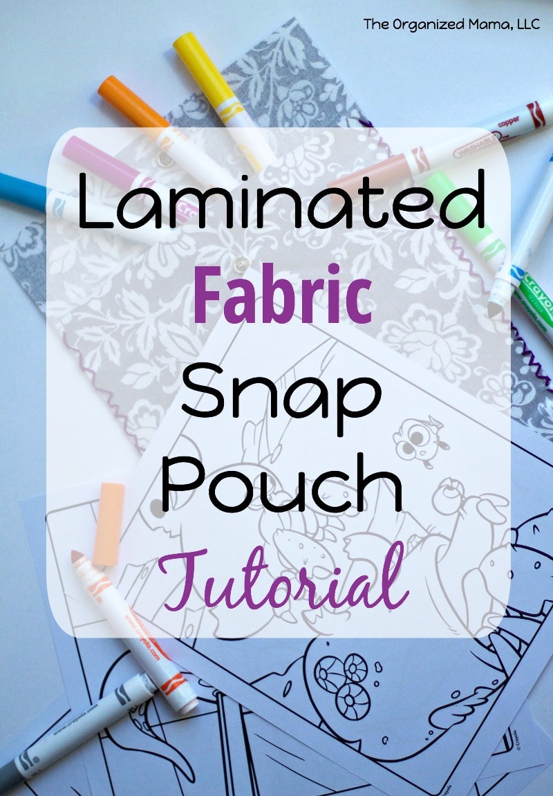 Laminated Fabric Snap Pouch Tutorial