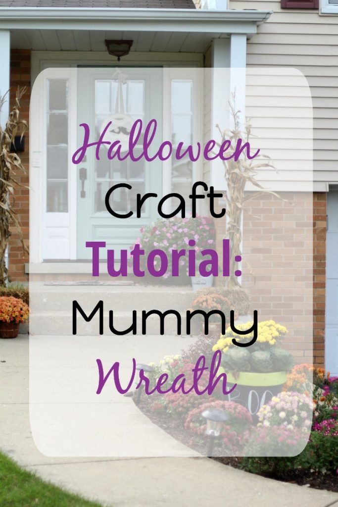 halloween-craft-tutorial-mummy-wreath
