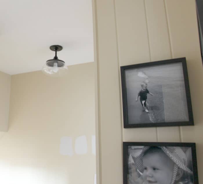 Hallway light with pictures #lighting