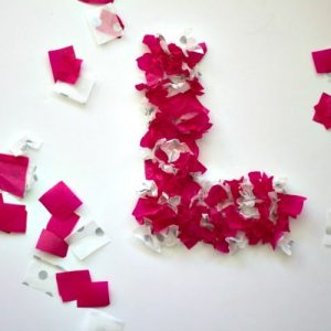 tissue paper kid craft valentine's day