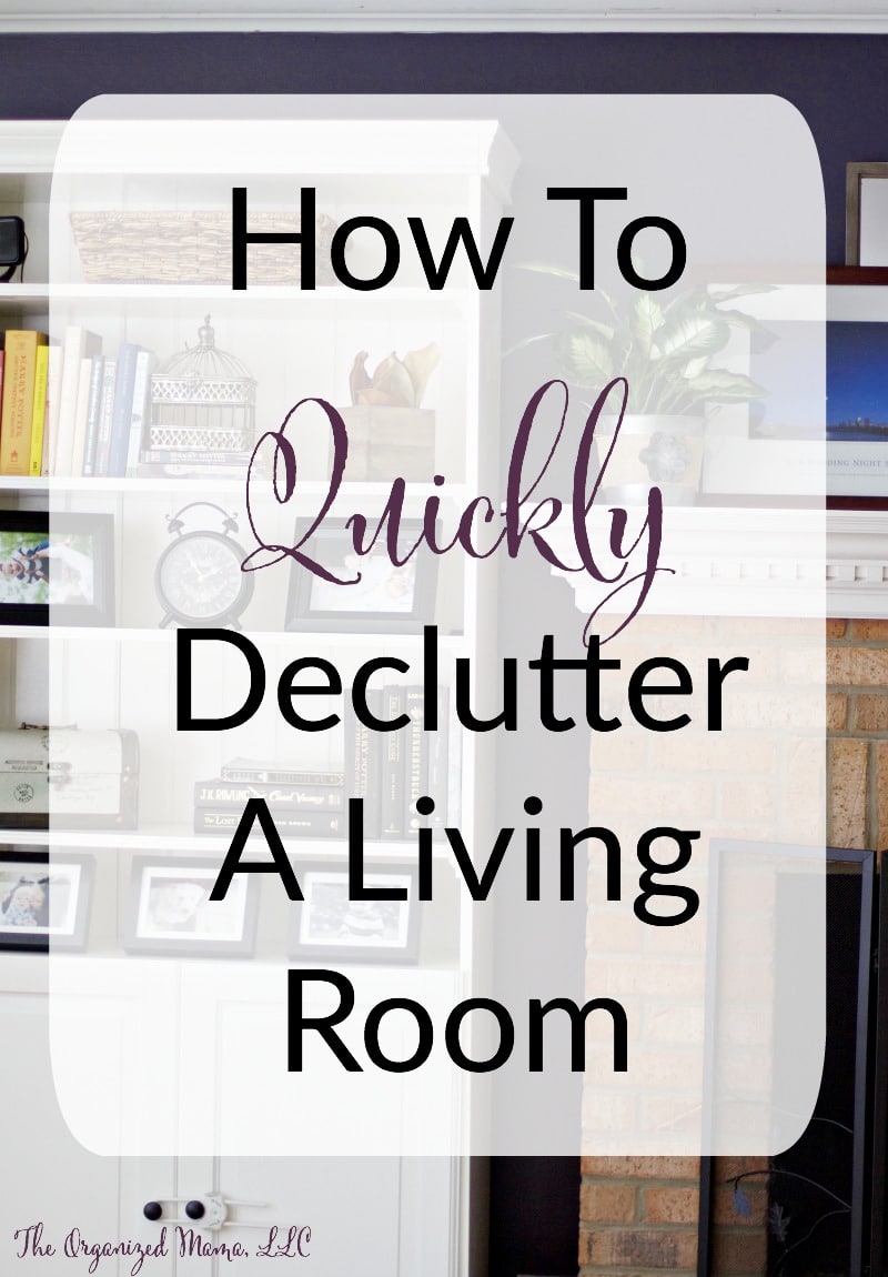 how to quickly declutter a living room