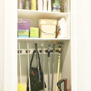 cleaning closet organization