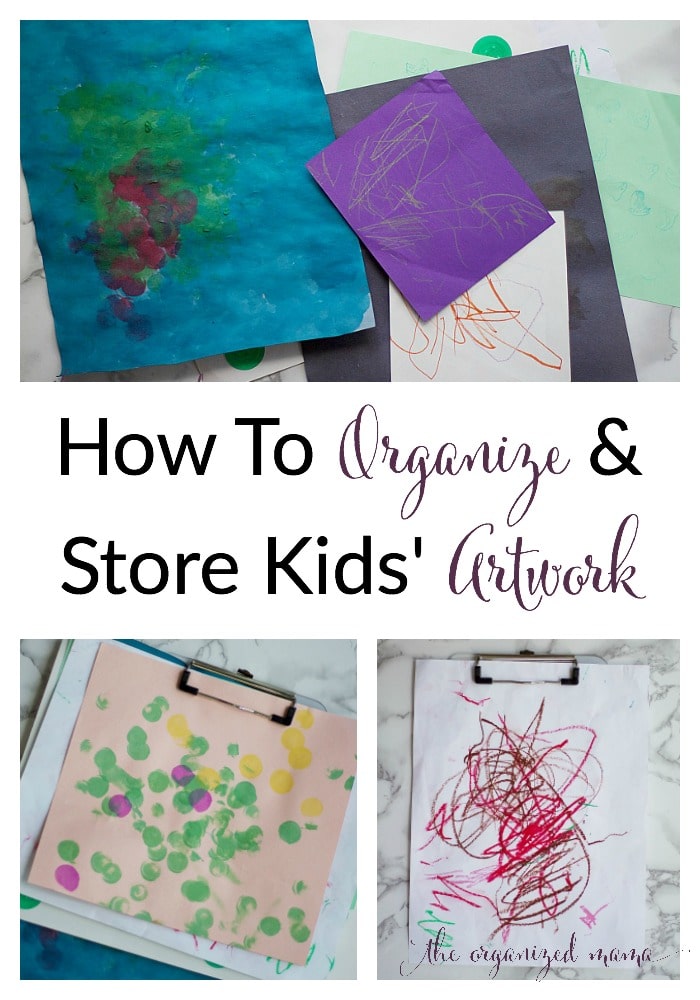 How To Organized Store Kids Artwork