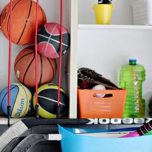 how to organize a garage balls