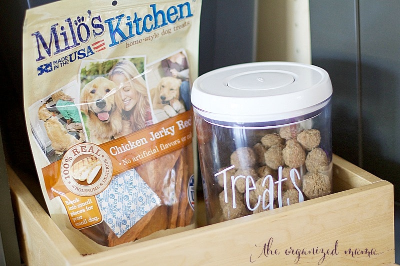 organize pet supplies treats dog food