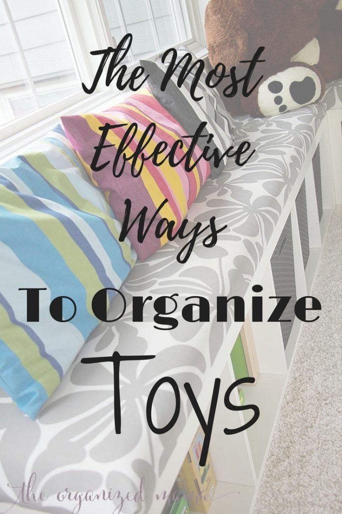 It can be easy to get your kids to clean up after themselves if you know these tricks for ways to effectively organize toys! Created by a former teacher and professional organizer! #kids #organize #cleanup