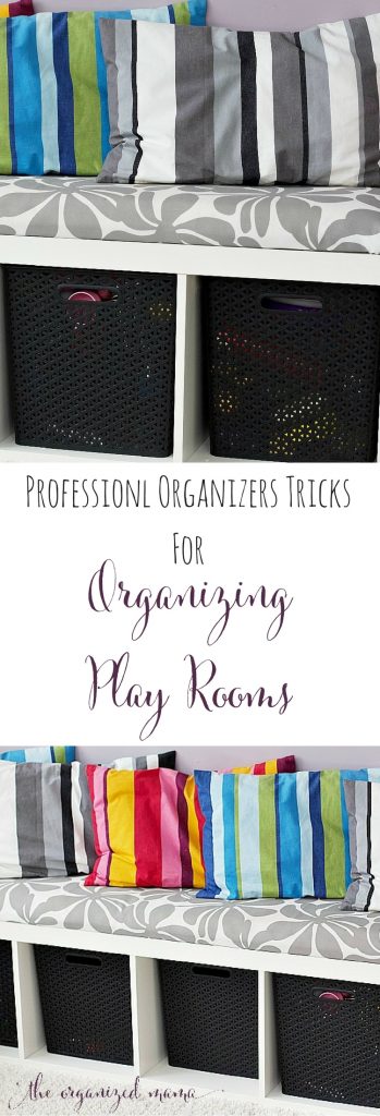 When it comes to organizing play rooms professional organizer, The Organized Mama, shares her tips and tricks, along with ways to do a 10-minute clean up! #playroom #organize
