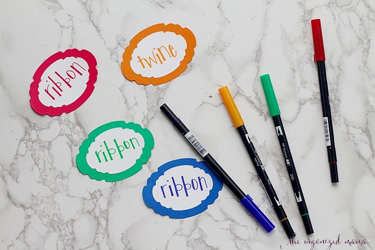 Create custom sticker labels and label with TomBow dual brush pens!
