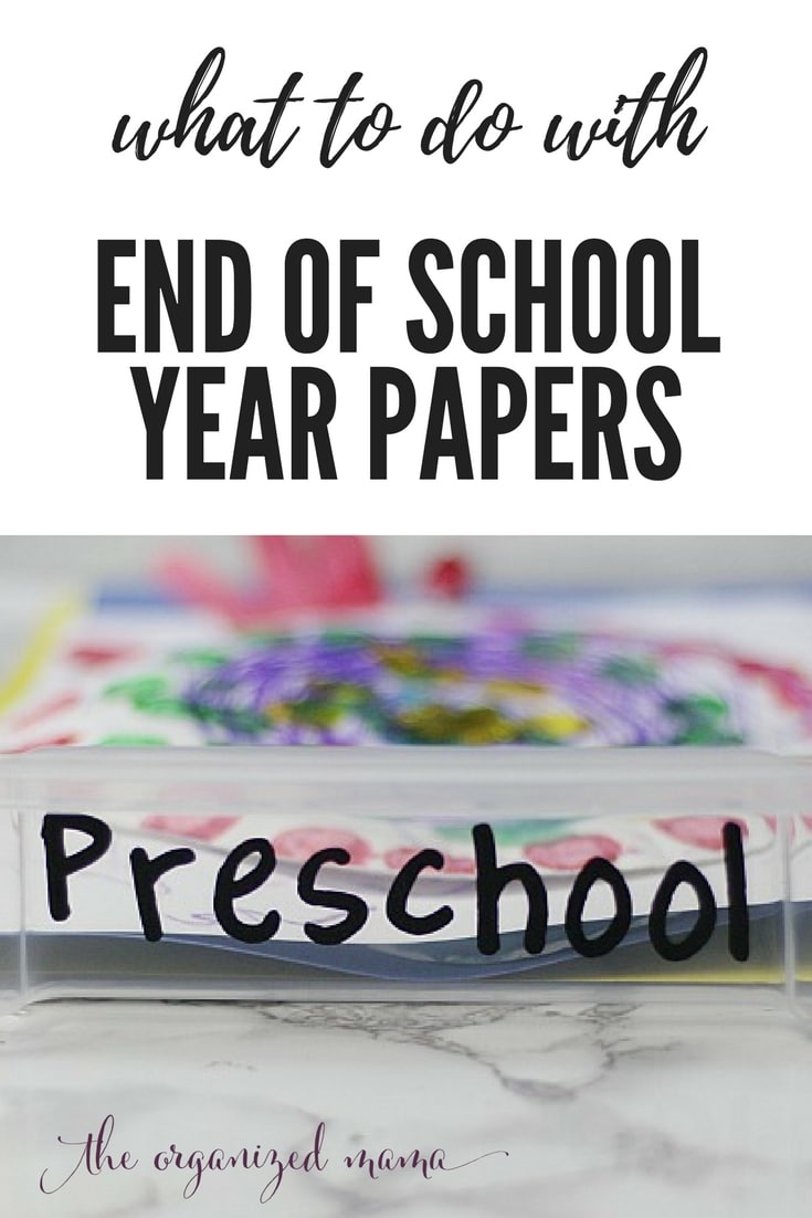 With the end of the school year quickly approaching, what are you going to do with all those papers coming home from school? This easy tutorial can help you set up a system that will keep all the school papers organized! #papers #kidsartwork #storage