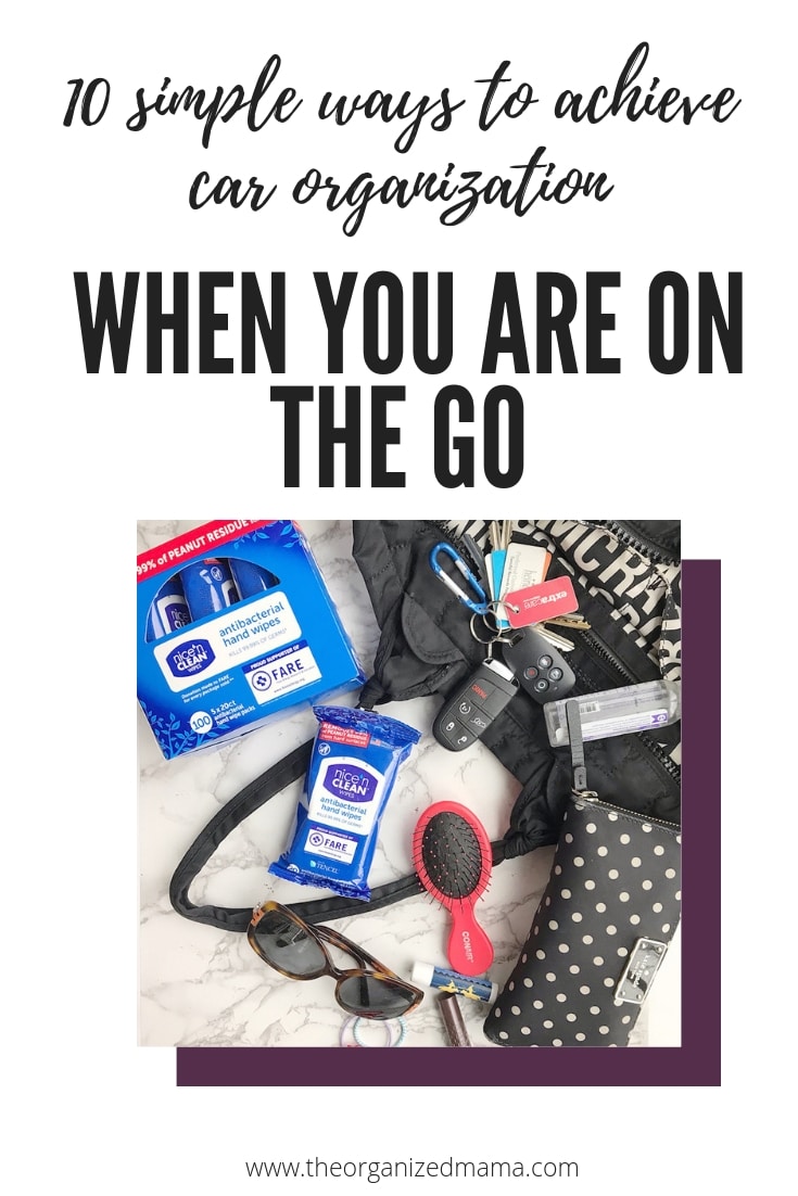 Learn how to achieve car organization when you are on the go with professional organizer, The Organized Mama. Her tips will help you get organized. #carorganization #organized