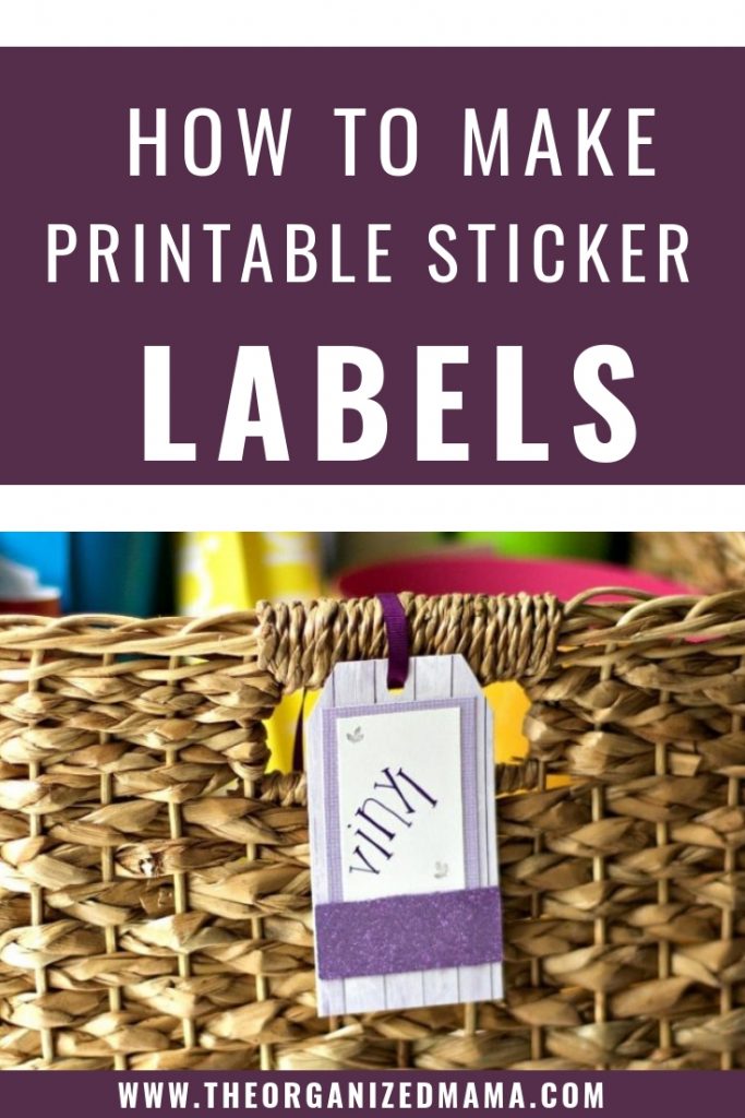 learn how to create custom printable stickers labels to complete any organizing job around yoru home!