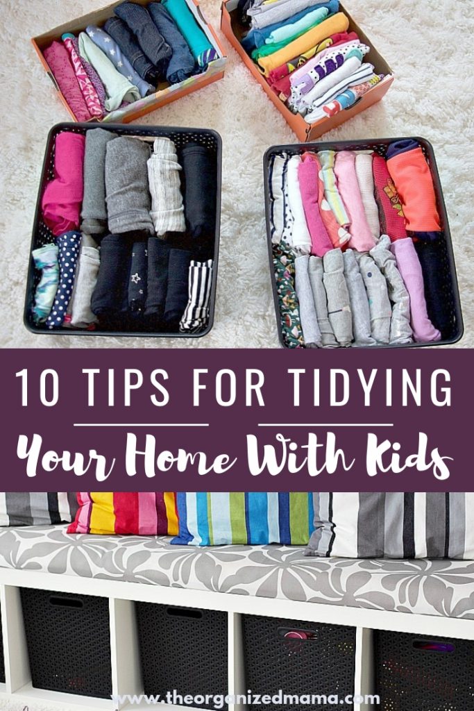 tidying up with kids. learn how to organize your home with young kids so that it will last! #tidying #organizing