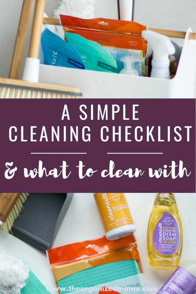 Learn tricks for cleaning your home daily with a free cleaning checklist. Favorite products are listed, along with ways to tackle some of those daunting tasks. #cleaning #cleaningcaddie #cleanhome