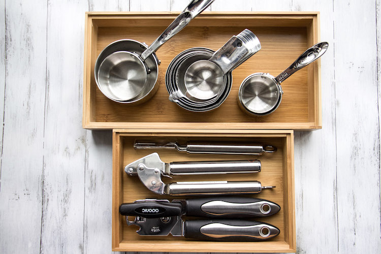 best drawer organizers for holding baking items like measuring cups