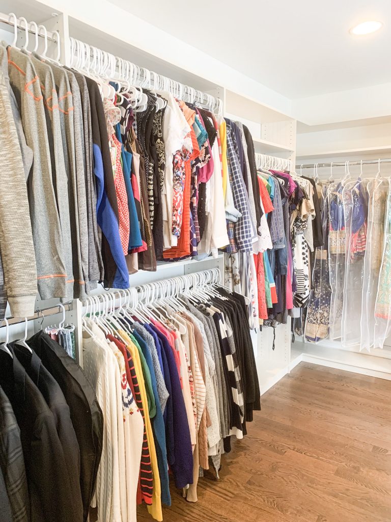An Organized Closet to represent a capsule wardrobe.