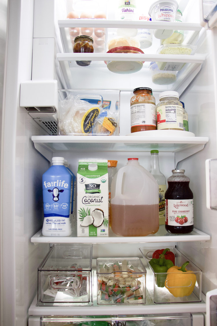 how to organize a side by side refrigerator