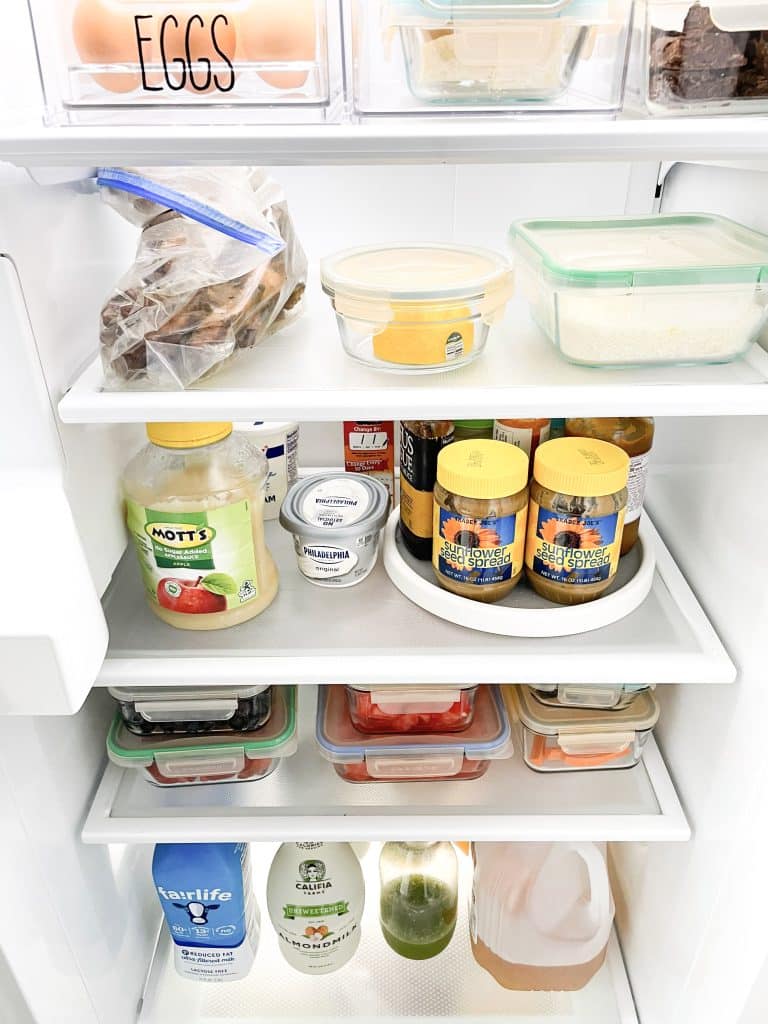 fridge liner in drawers on shelves