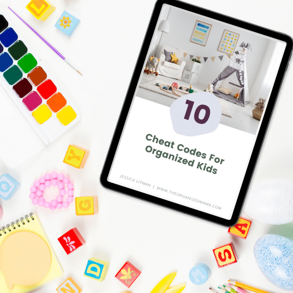 10 cheat codes for organizing kids flatlay with toys