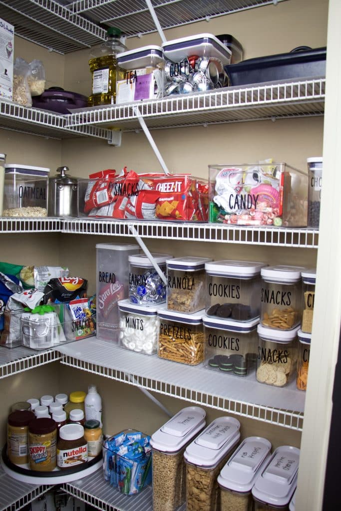 pantry with labels