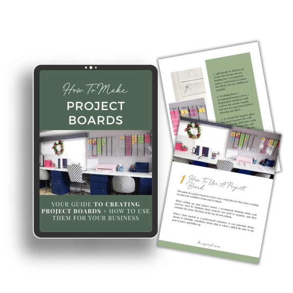 project planning boards cover on ipad with two pages