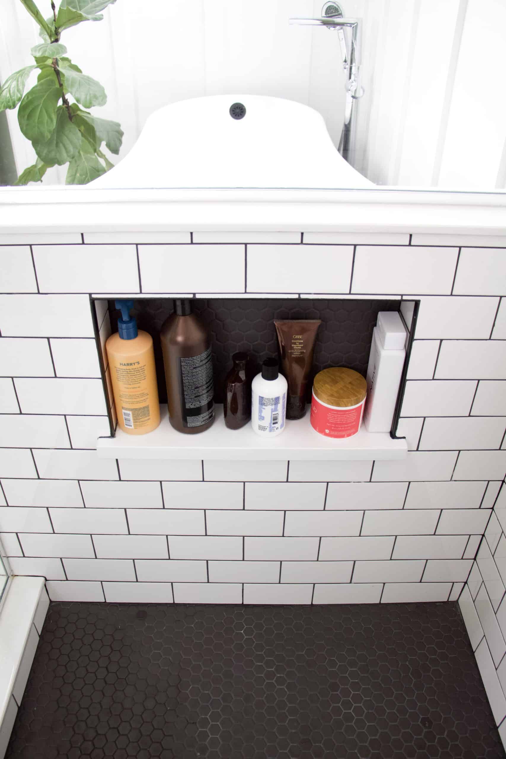 shower insert with products