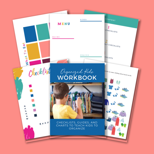 six pages of organized kids workbook