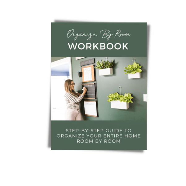 Cover page of organizing by room workbook
