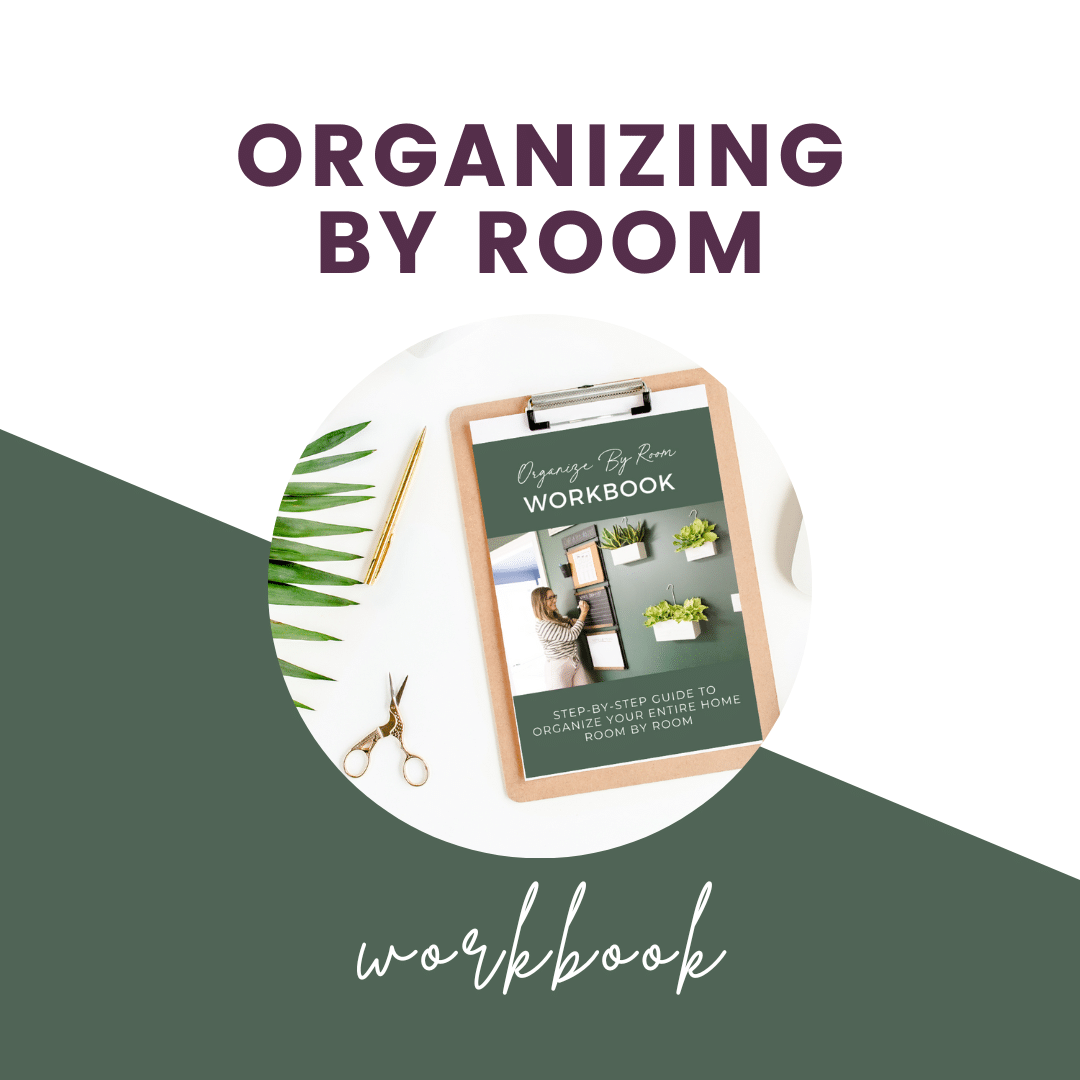 Organizing by room workbook in text with product image inset