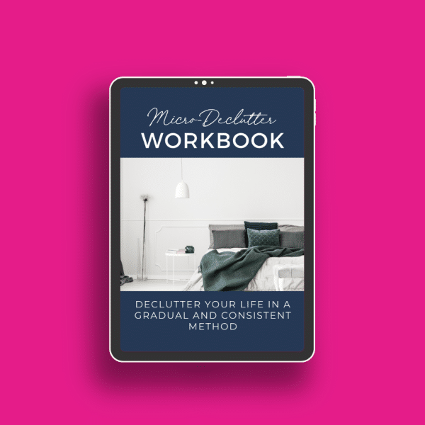 micro-declutter workbook cover on ipad